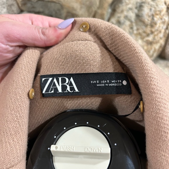 Zara Trench Coat with Detachable Fur Collar - Picture 3 of 3